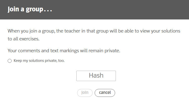 Join a group hash neu