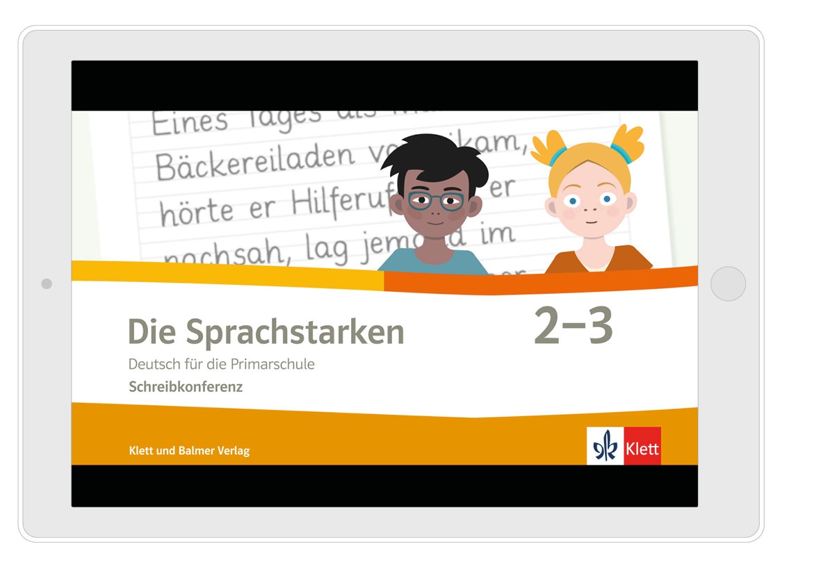 Startbild Schreibkonferenz Tablet mit Fläche Web