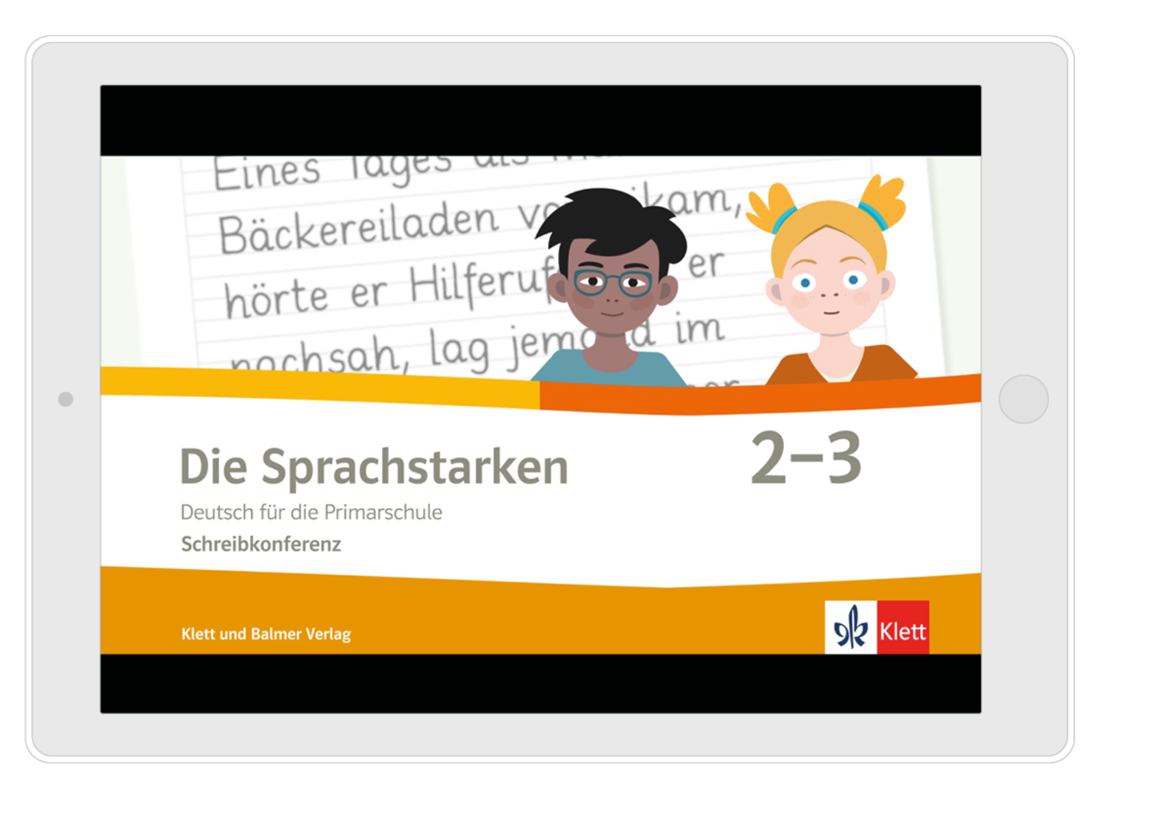 Startbild Schreibkonferenz Tablet mit Fläche Web