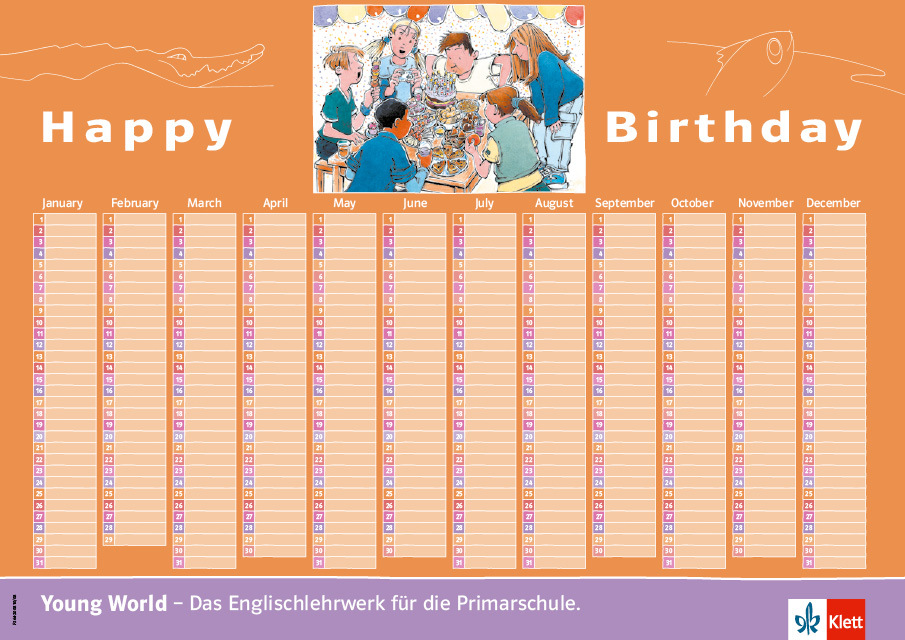 Happy birthday kalender young world klett und balmer